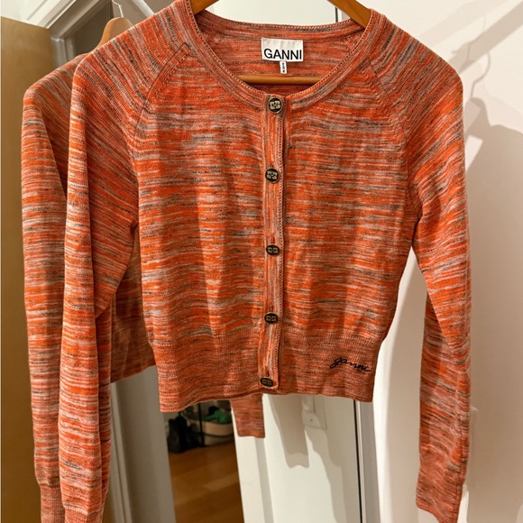 Ganni Sweaters - Ganni Multitone Orange Knit Sweater